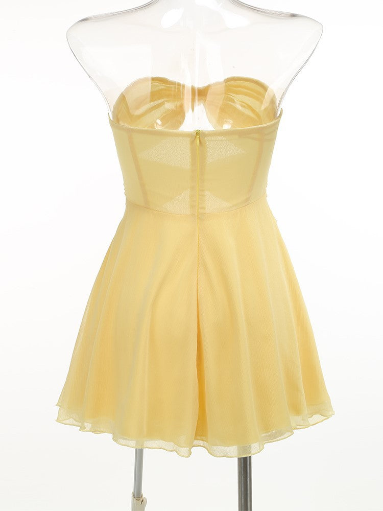 Cut Out Strapless Mini Dress For Women