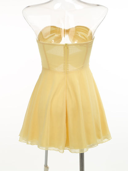 Cut Out Strapless Mini Dress For Women