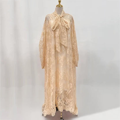 Elegant 2 Pieces Lace Maxi Dress-Wholesale