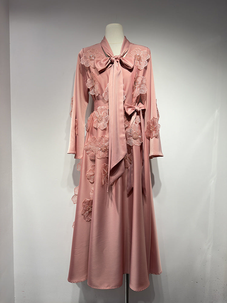 women’s floral casual tiered maxi dress spring&autumn