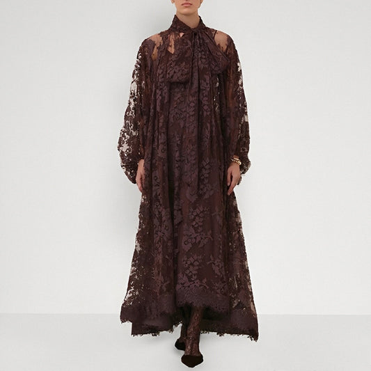 Elegant 2 Pieces Lace Maxi Dress-Wholesale