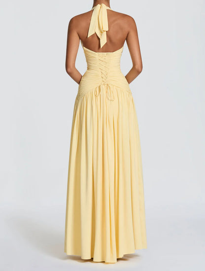 V-Neckline Backless Party Dress for Women