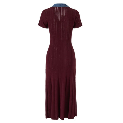 Wholesale Women  Knitted V-neck Maxi Dress