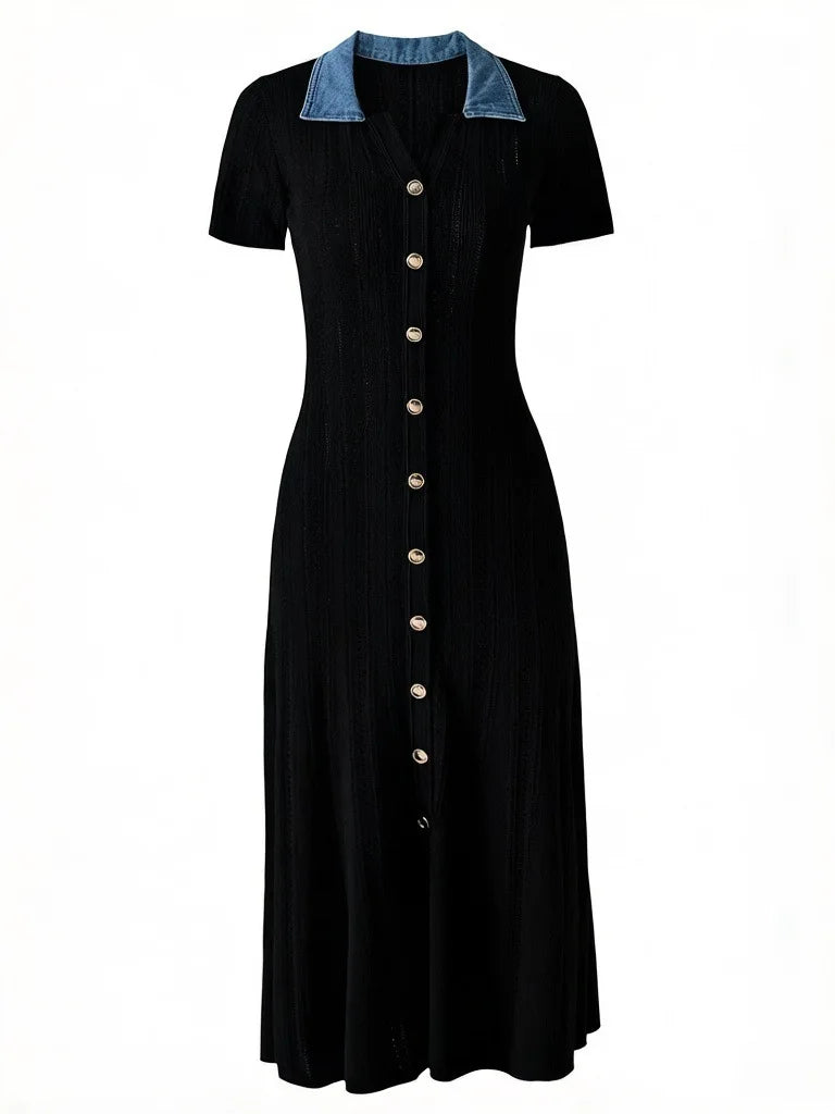 Wholesale Women  Knitted V-neck Maxi Dress