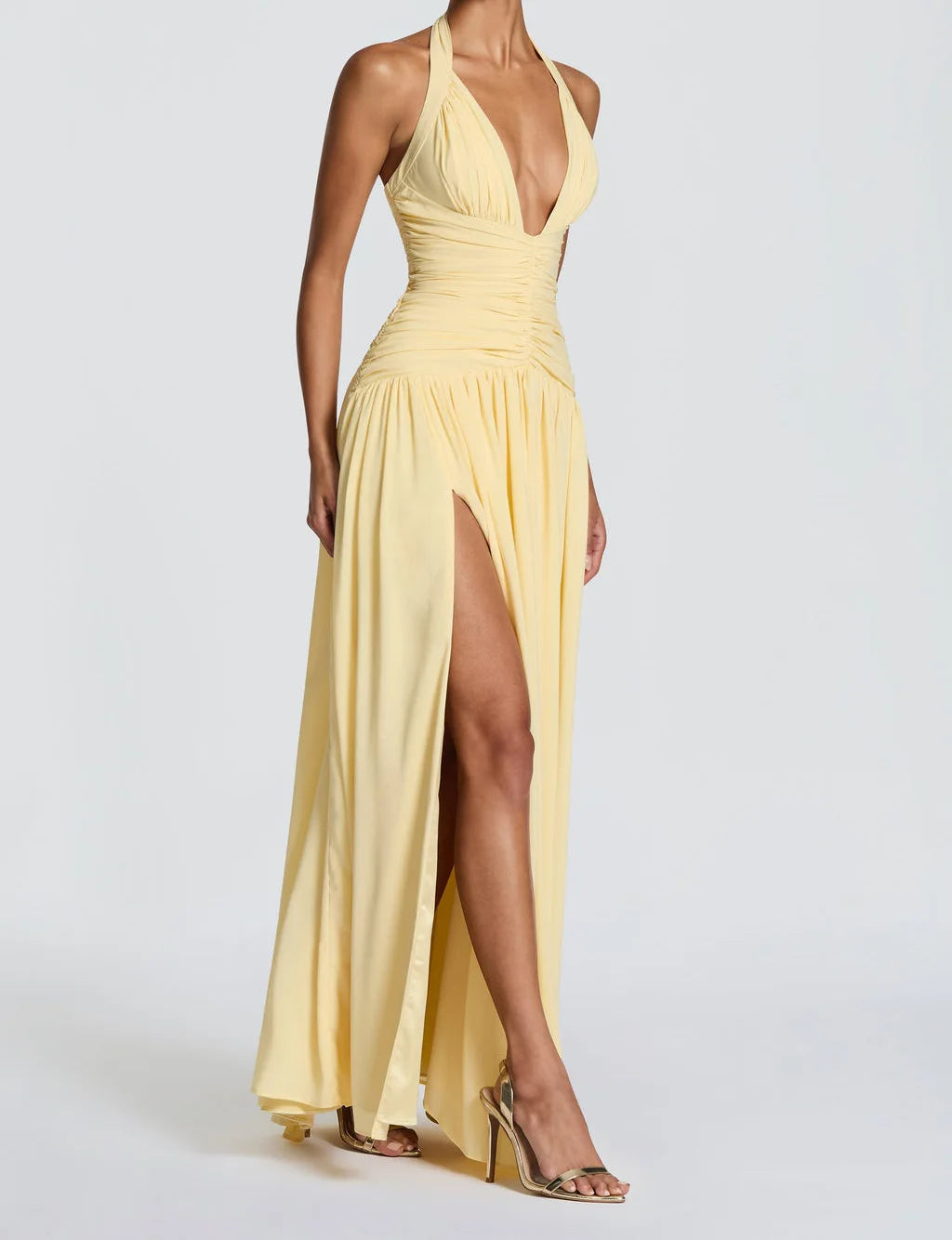 V-Neckline Backless Party Dress for Women