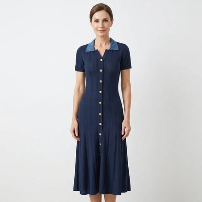 Wholesale Women  Knitted V-neck Maxi Dress