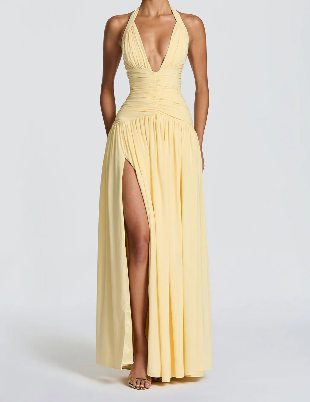 V-Neckline Backless Party Dress for Women