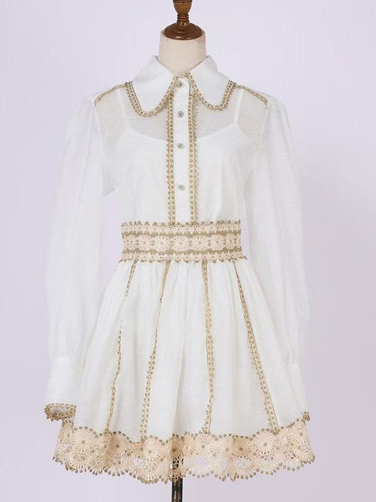 spring dress minimal dress / simple dress top&skirt